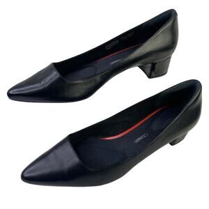 Rockport Womens Total Motion Sydney Leather Pump All Day Comfy Support Black S10